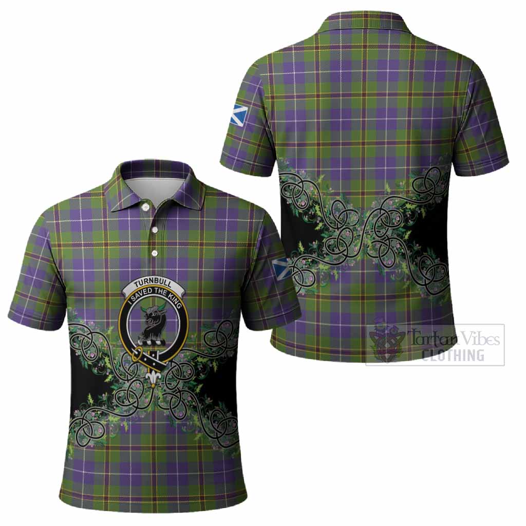 Turnbull Tartan Polo Shirt Thistle Scottish Spirit