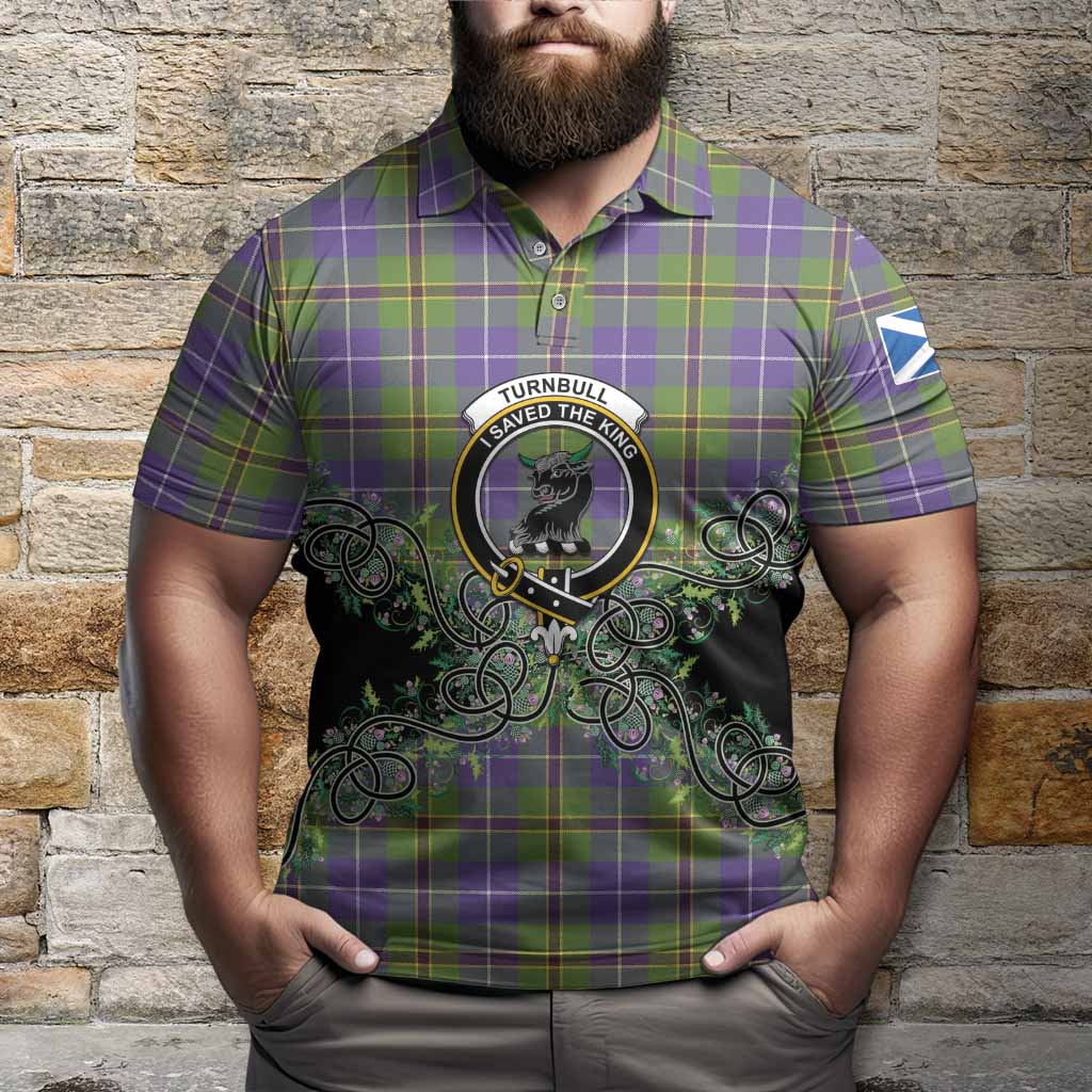 Turnbull Tartan Polo Shirt Thistle Scottish Spirit