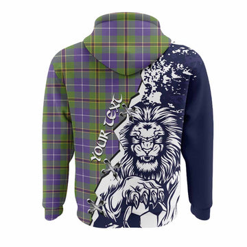 Turnbull Tartan Scottish Hoodie Angry Lion With Soccer Ball Style