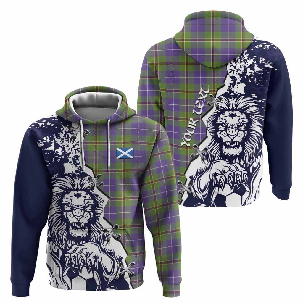 Turnbull Tartan Scottish Hoodie Angry Lion With Soccer Ball Style