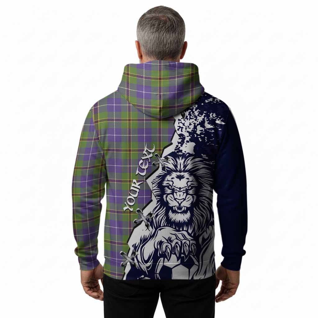 Turnbull Tartan Scottish Hoodie Angry Lion With Soccer Ball Style