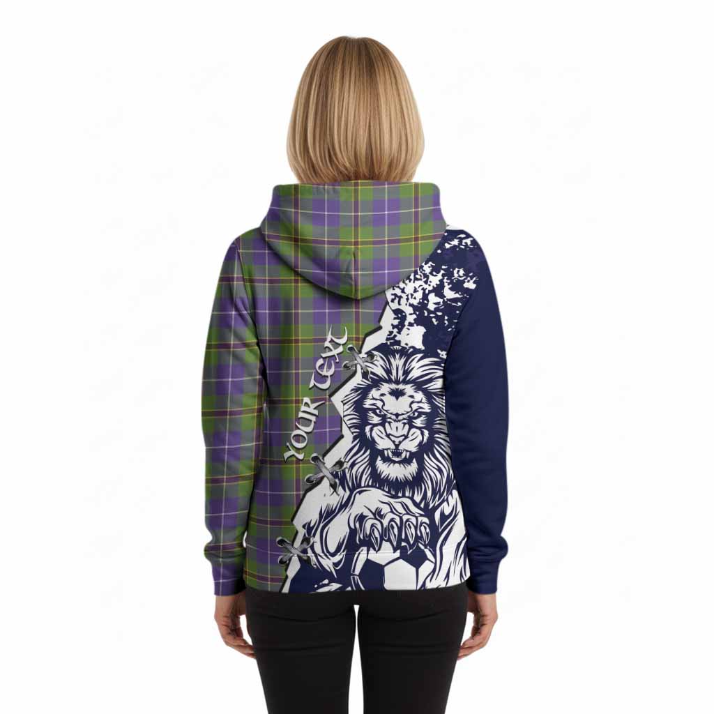 Turnbull Tartan Scottish Hoodie Angry Lion With Soccer Ball Style
