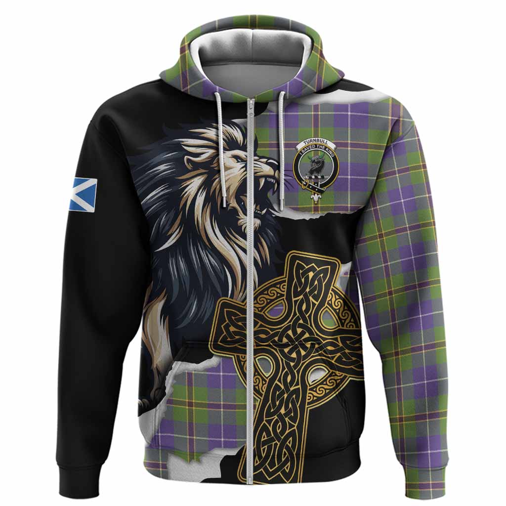Turnbull Tartan Scottish Hoodie Lion Celtic Heritage