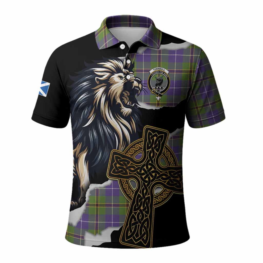 Turnbull Tartan Scottish Polo Shirt Lion Celtic Heritage