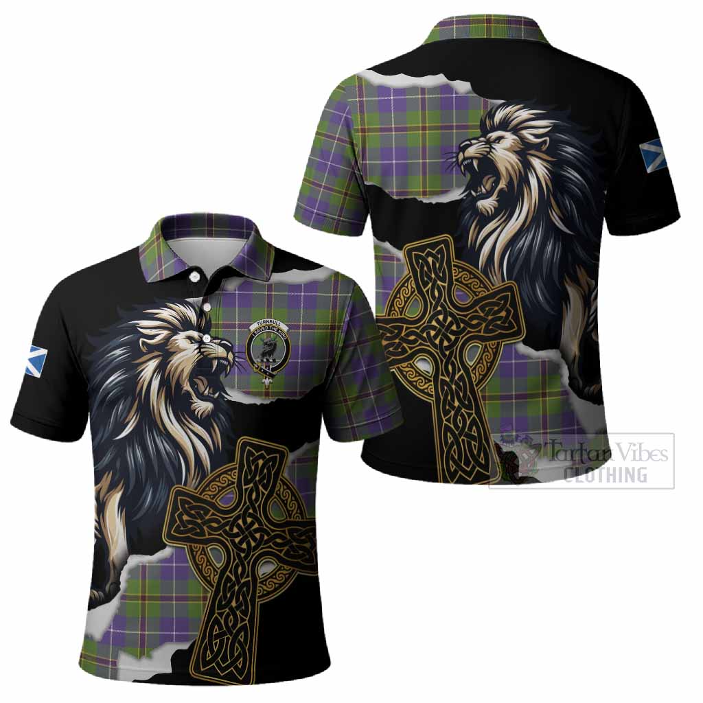 Turnbull Tartan Scottish Polo Shirt Lion Celtic Heritage