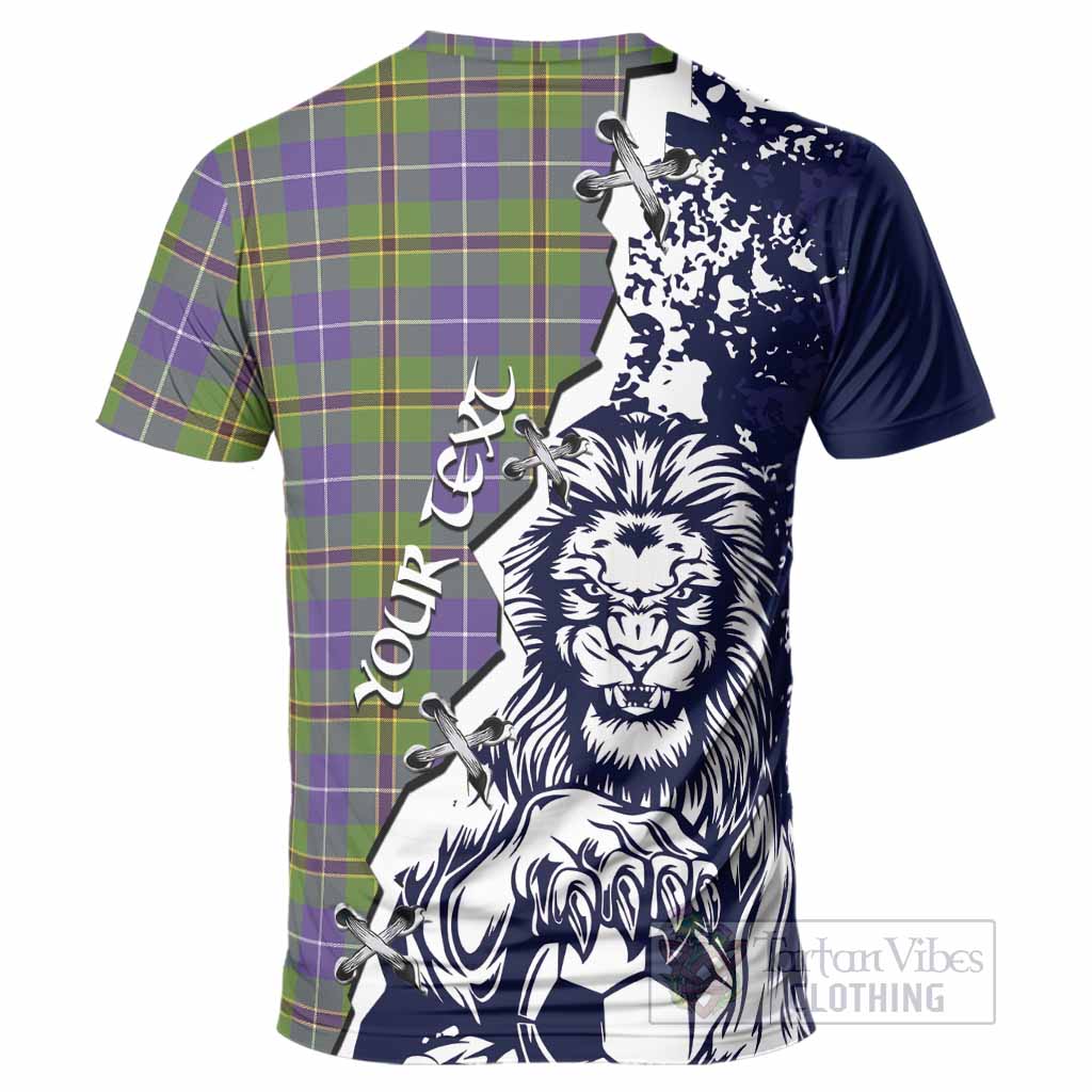 Turnbull Tartan Scottish T-Shirt Angry Lion With Soccer Ball Style