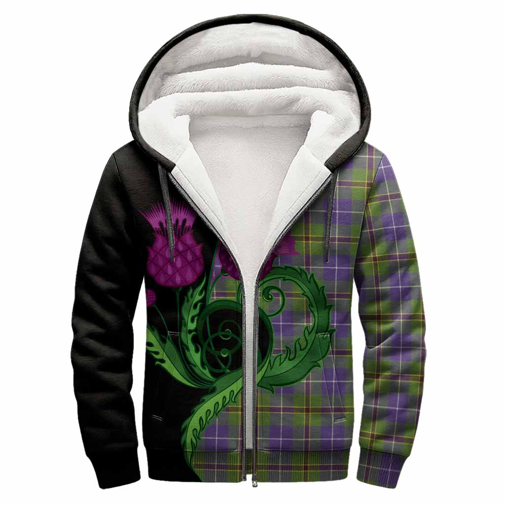 Turnbull Tartan Sherpa Hoodie Traditional Scottish Thistle