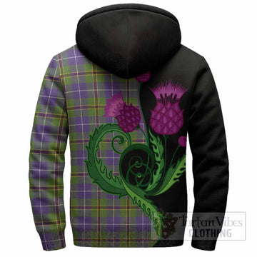 Turnbull Tartan Sherpa Hoodie Traditional Scottish Thistle