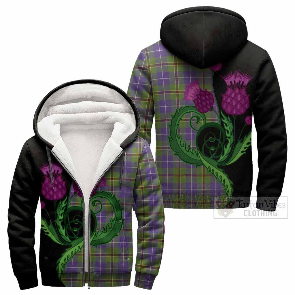 Turnbull Tartan Sherpa Hoodie Traditional Scottish Thistle
