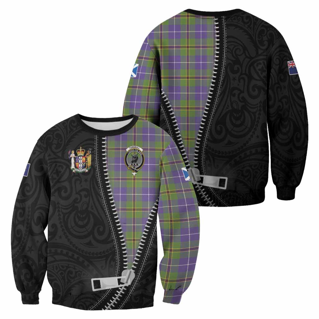Turnbull Tartan Sweatshirt New Zealand Pattern Unique Zipper Stylized