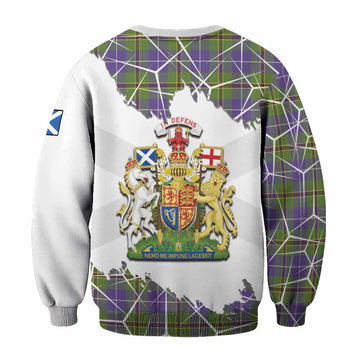 Turnbull Tartan Sweatshirt with Family Crest and Lion Rampant Grunge Style