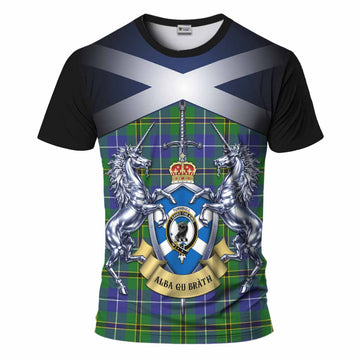 Turnbull Tartan T-Shirt Alba Gu Brath Unicorn Crest
