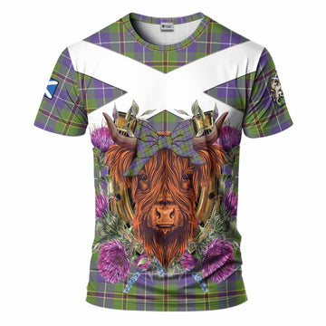 Turnbull Tartan T-Shirt Scottish Thistle Heilan Coo