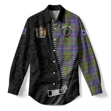 Turnbull Tartan Women Casual Shirt New Zealand Pattern Unique Zipper Stylized