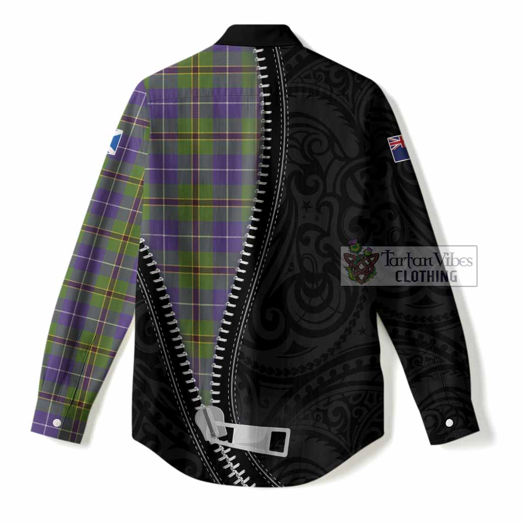 Turnbull Tartan Women Casual Shirt New Zealand Pattern Unique Zipper Stylized