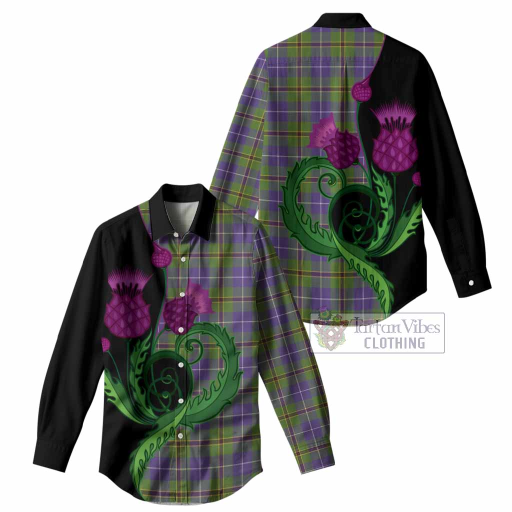 Turnbull Tartan Women Casual Shirt Traditional Scottish Thistle