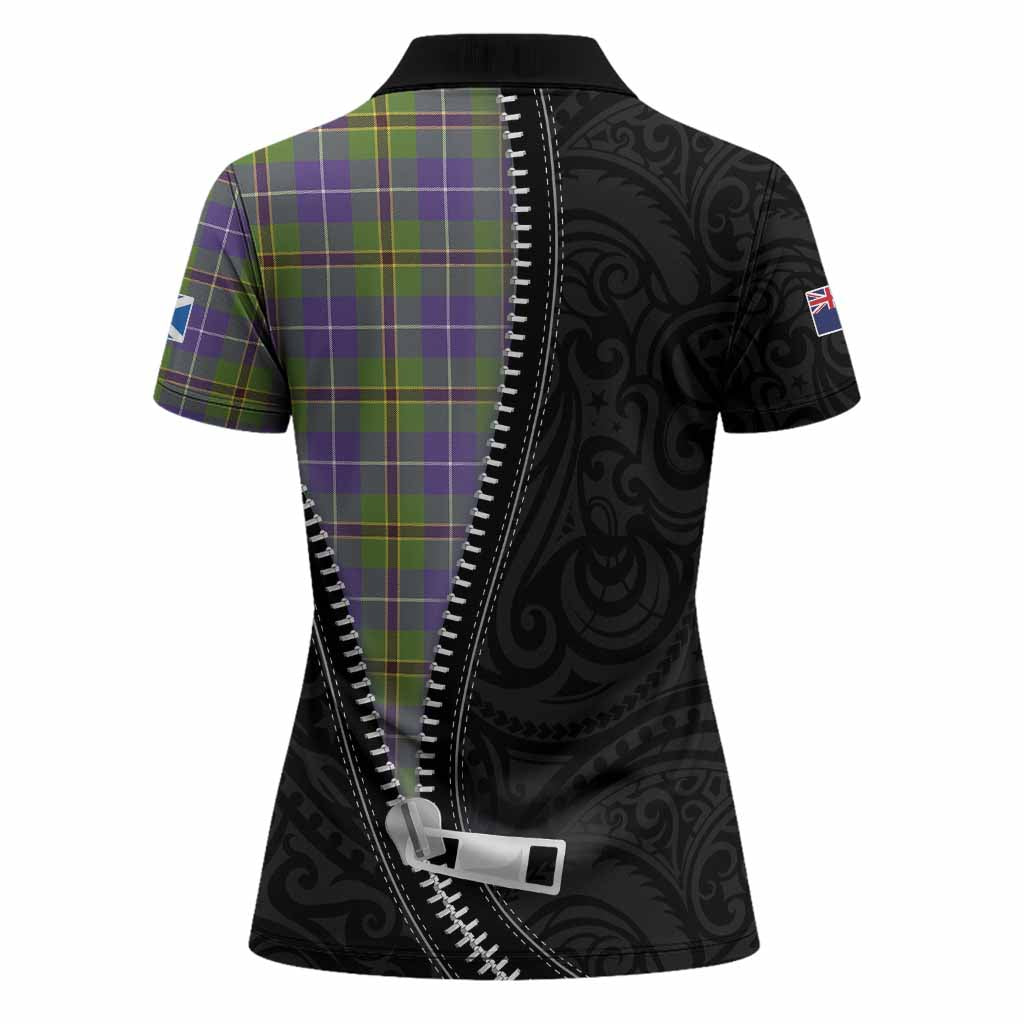 Turnbull Tartan Women Polo Shirt New Zealand Pattern Unique Zipper Stylized