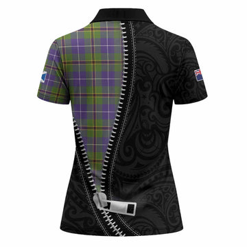 Turnbull Tartan Women Polo Shirt New Zealand Pattern Unique Zipper Stylized