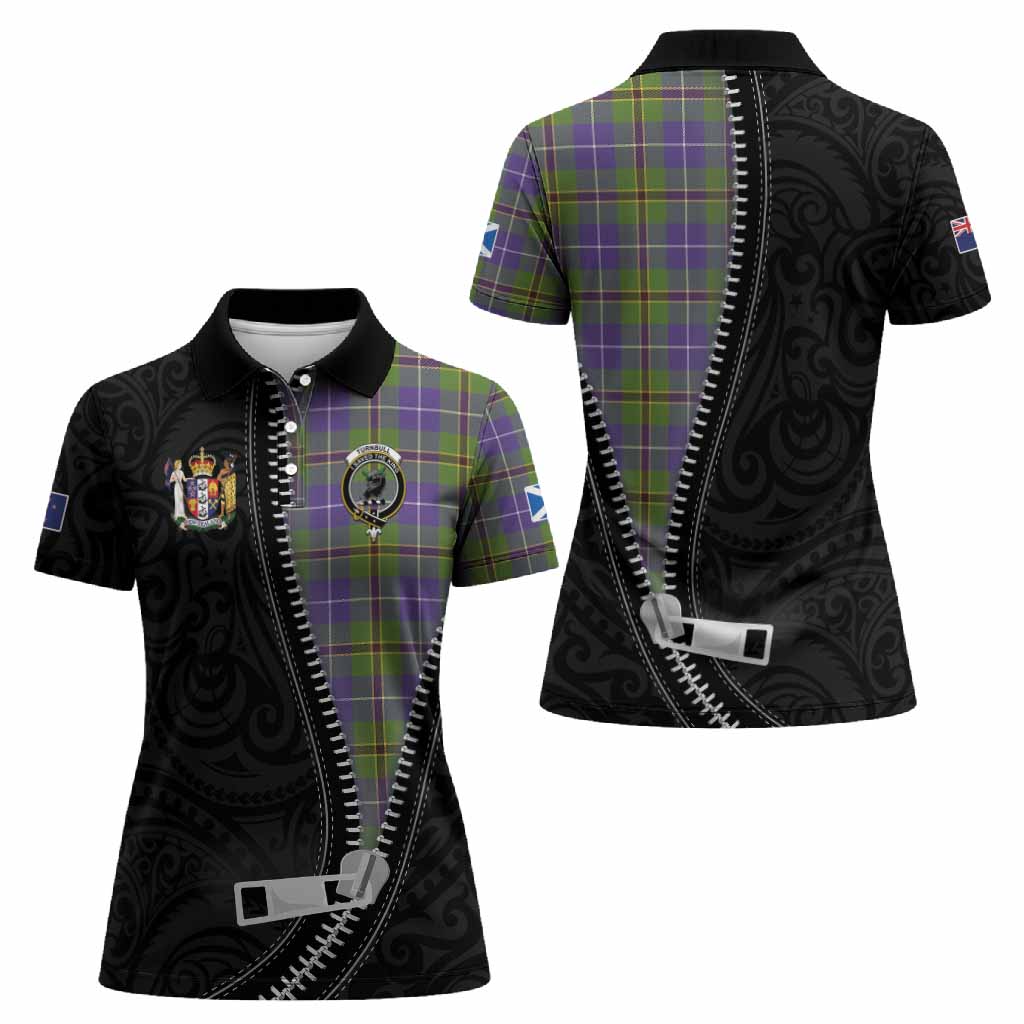 Turnbull Tartan Women Polo Shirt New Zealand Pattern Unique Zipper Stylized