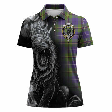 Turnbull Tartan Women Polo Shirt Roaring Lion Heritage