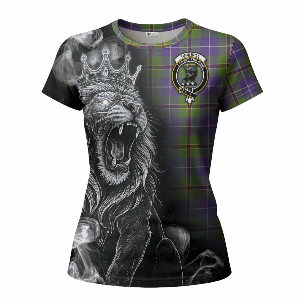 Turnbull Tartan Women T shirt Roaring Lion Heritage