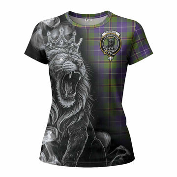 Turnbull Tartan Women T shirt Roaring Lion Heritage