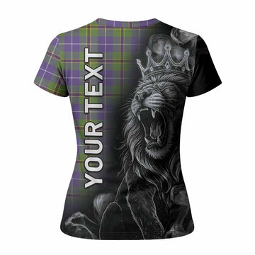 Turnbull Tartan Women T shirt Roaring Lion Heritage
