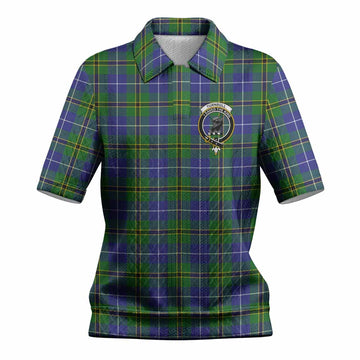 Turnbull Tartan Women’s Polo Sweater Top with Family Crest