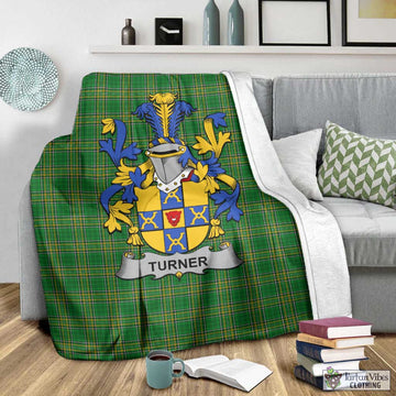 Turner Irish Clan Tartan Blanket with Coat of Arms - Tartan Vibes Clothing