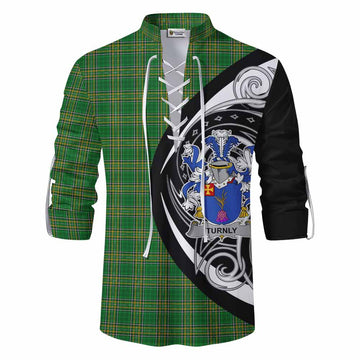 Tartan Vibes Clothing Turnly Irish Clan Ghillie Kilt Shirt Celtic Circle Style
