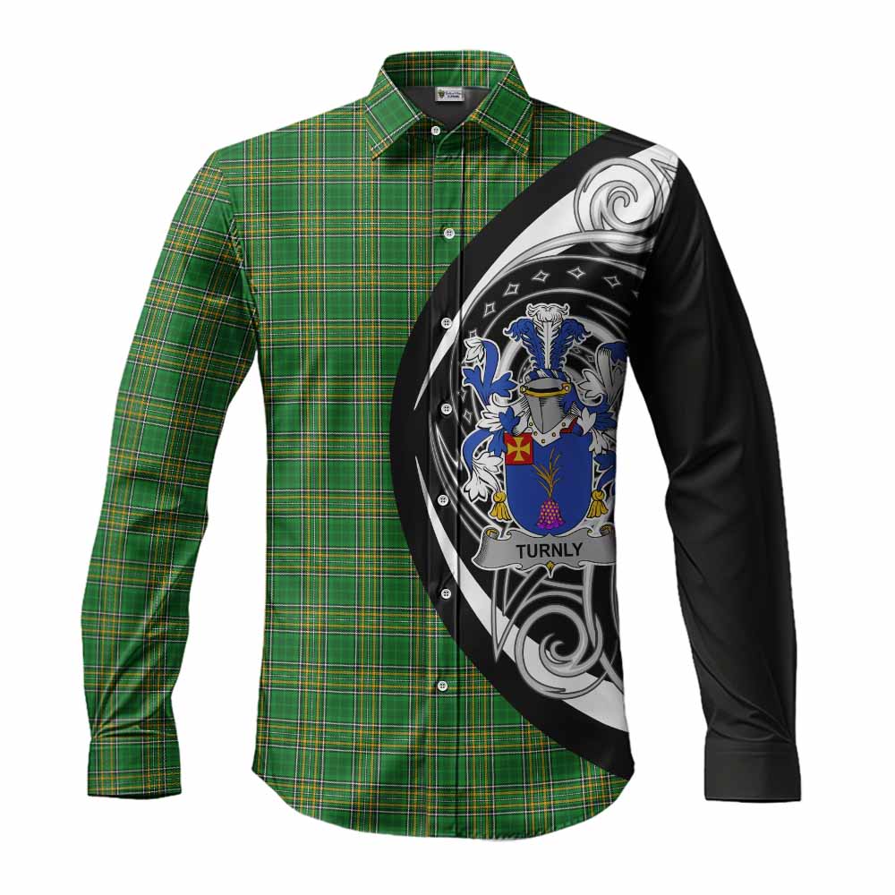 Turnly Irish Clan Long Sleeve Button Shirt Celtic Circle Style Men's Shirt S - Tartan Vibes Clothing