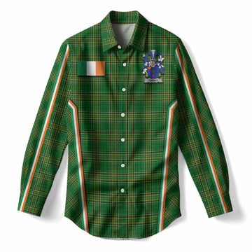 Turnly Irish Clan Coat of Arm Tartan Women Casual Shirt Flag Style