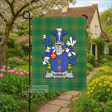 Turnly Irish Clan Tartan Garden Flag with Coat of Arms