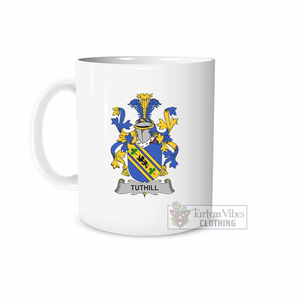 Tuthill Irish Clan Coat of Arms Ceramic Mug White - 2D-tartanvibesclothing