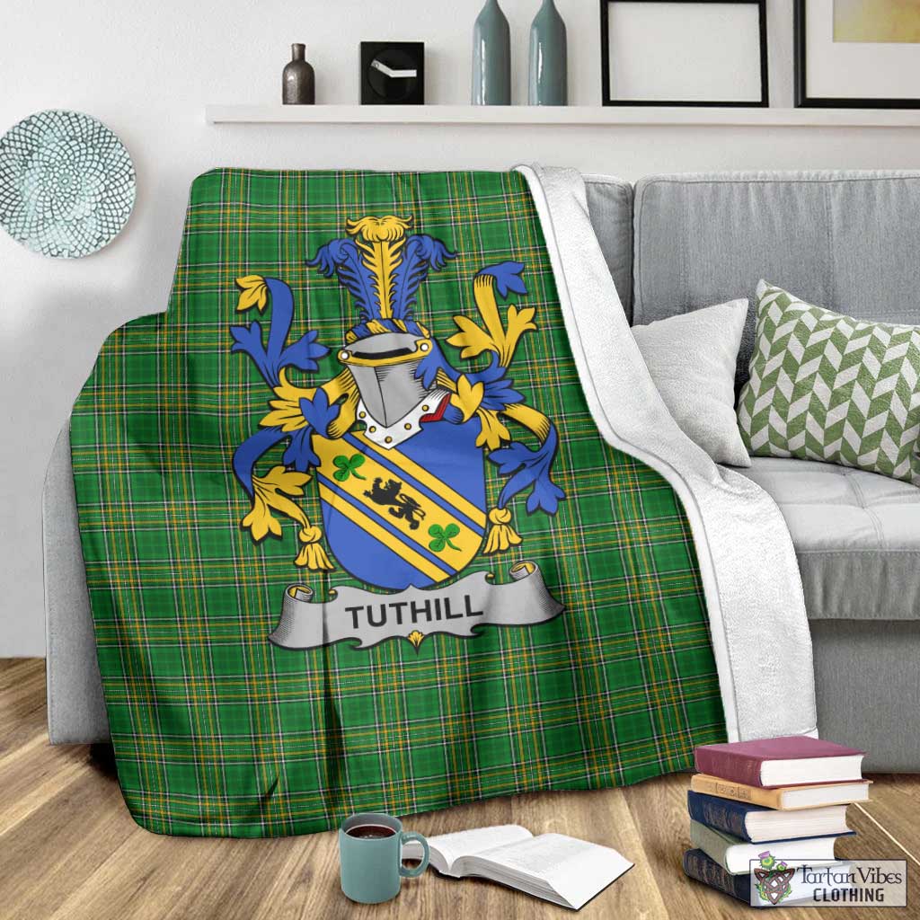 Tuthill Irish Clan Tartan Blanket with Coat of Arms - Tartan Vibes Clothing