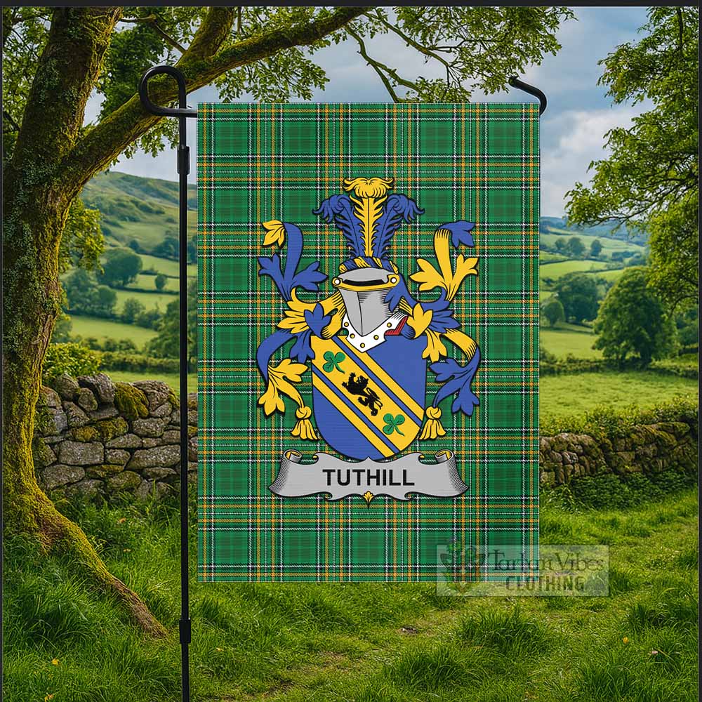 Tuthill Irish Clan Tartan Flag with Coat of Arms
