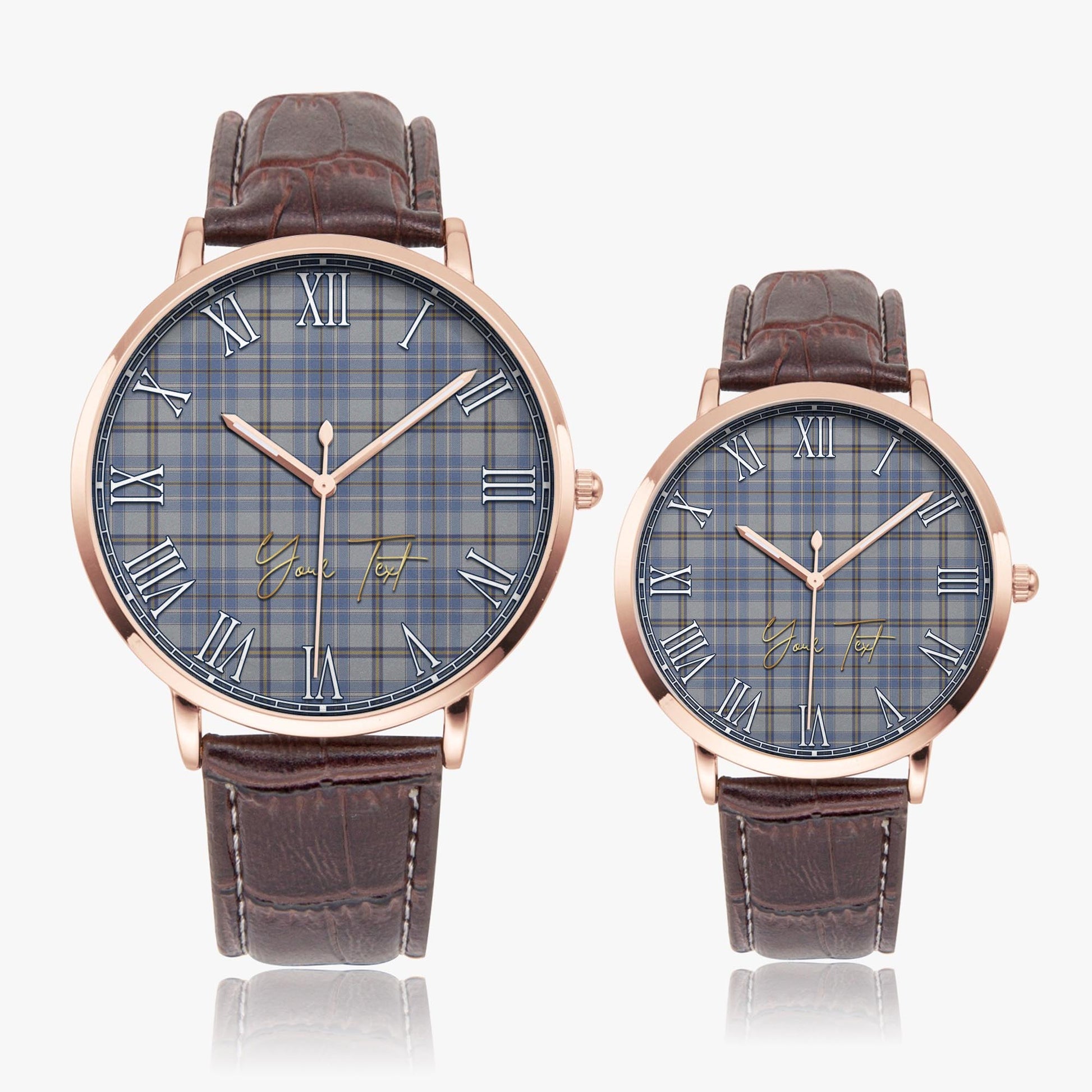Tweedie Tartan Personalized Your Text Leather Trap Quartz Watch - Tartan Vibes Clothing