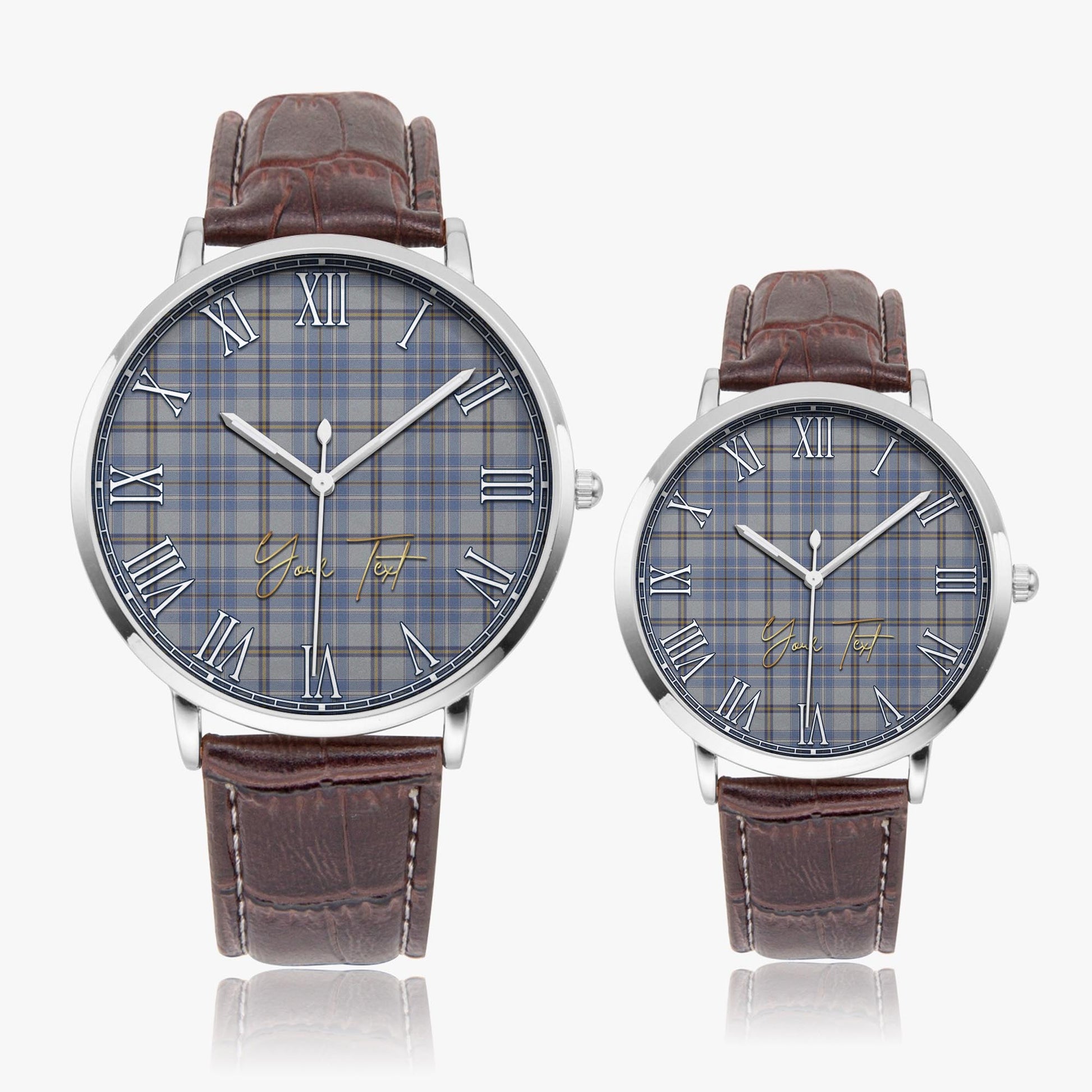 Tweedie Tartan Personalized Your Text Leather Trap Quartz Watch - Tartan Vibes Clothing