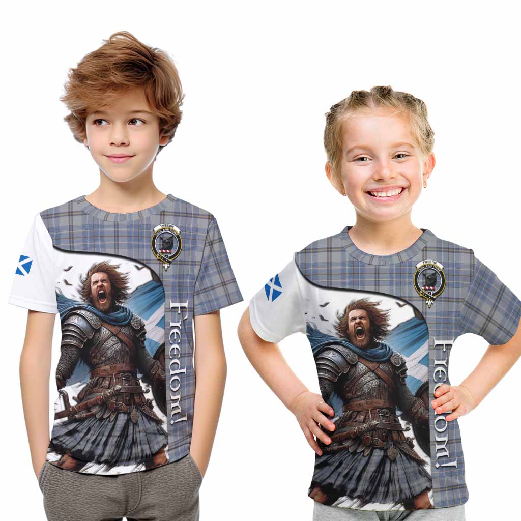 Tartan Vibes Clothing Tweedie Crest Tartan Kid T-Shirt Inspired by the Freedom of Scottish Warrior