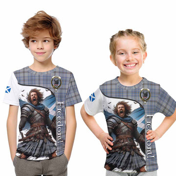 Tartan Vibes Clothing Tweedie Crest Tartan Kid T-Shirt Inspired by the Freedom of Scottish Warrior