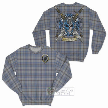 Tartan Vibes Clothing Tweedie Tartan Sweatshirt with Family Crest Celtic Skull Style
