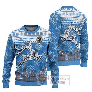 Tweedie Clan Christmas Ugly Sweater Celtic Reindeer Style