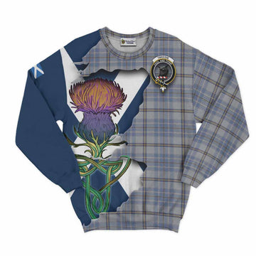 Tweedie Tartan Family Crest Sweatshirt Scottish Thistle Celtic Inspired