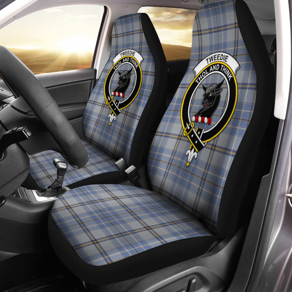 Tweedie Tartan Car Seat Cover with Family Crest One Size - Tartanvibesclothing