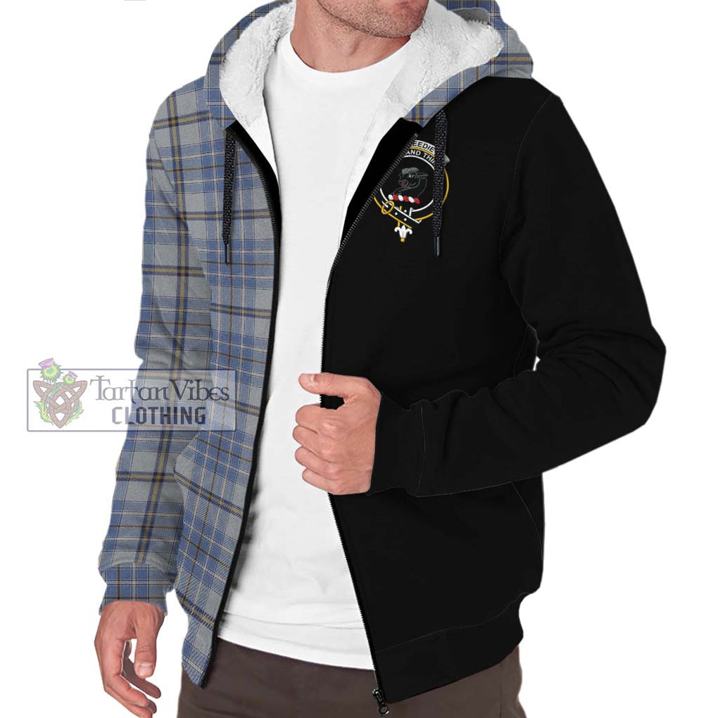 Tweedie Tartan Sherpa Hoodie with Family Crest and Half Of Me Style Unisex S - Tartanvibesclothing Shop