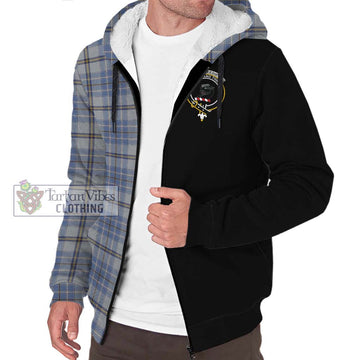 Tweedie Tartan Sherpa Hoodie with Family Crest and Half Of Me Style