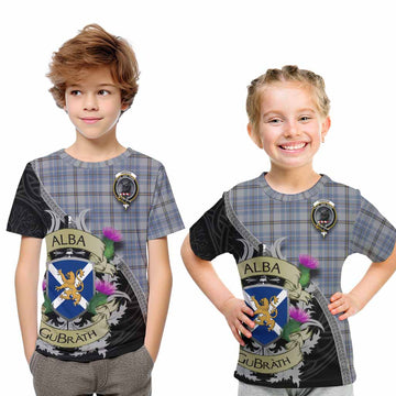 Tartan Vibes Clothing Tweedie Tartan Family Crest Kid T-Shirt Lion Rampant Royal Thistle Shield Celtic Inspired