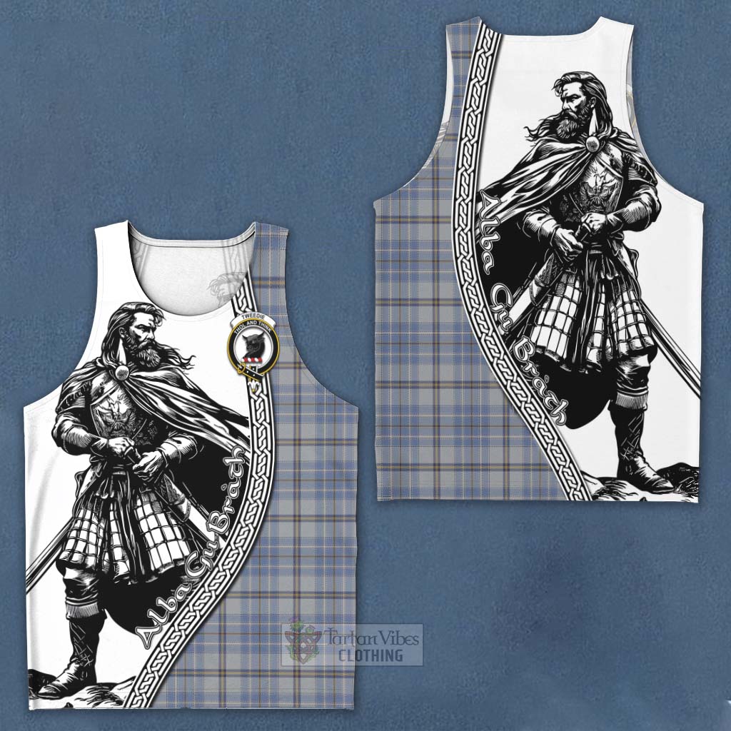 Tartan Vibes Clothing Tweedie Tartan Clan Crest Men's Tank Top with Highlander Warrior Celtic Style