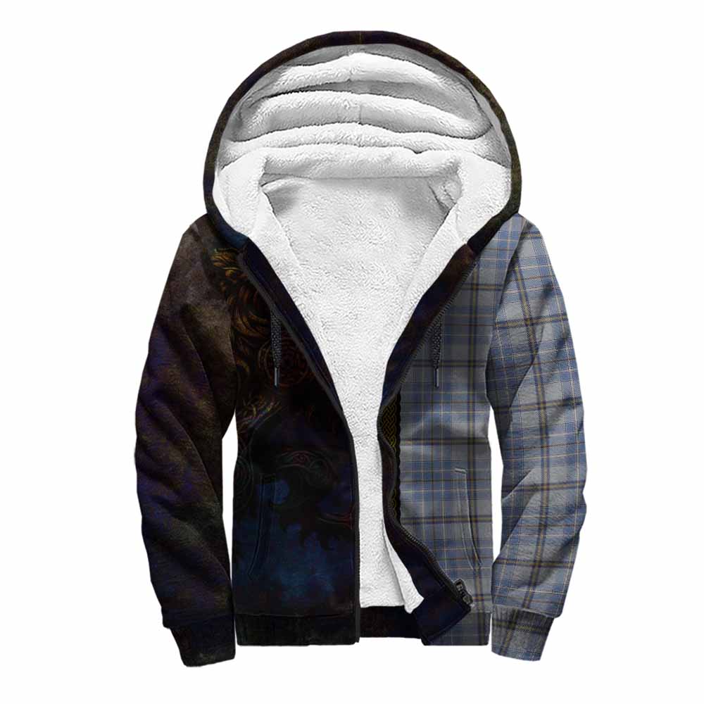 Tartan Vibes Clothing Tweedie Tartan Family Crest Sherpa Hoodie Alba Gu Brath Be Brave Lion Ancient Style
