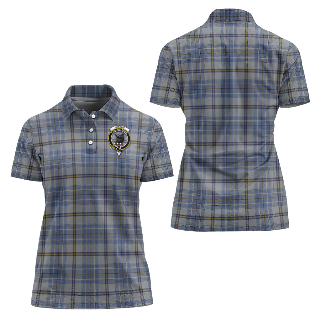 Tweedie Tartan Polo Shirt with Family Crest For Women Women - Tartan Vibes Clothing